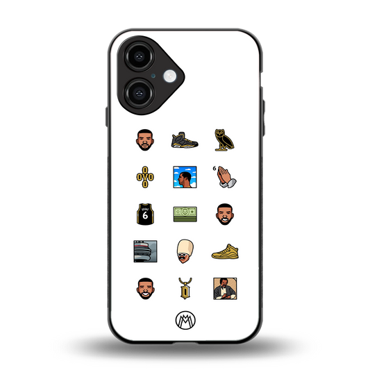 champagne papi back phone cover | glass case for iphone 16