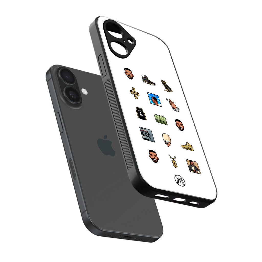 champagne papi back phone cover | glass case for iphone 16
