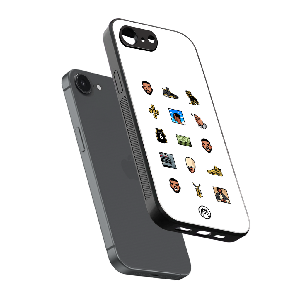 champagne papi back phone cover | glass case for iphone 16e
