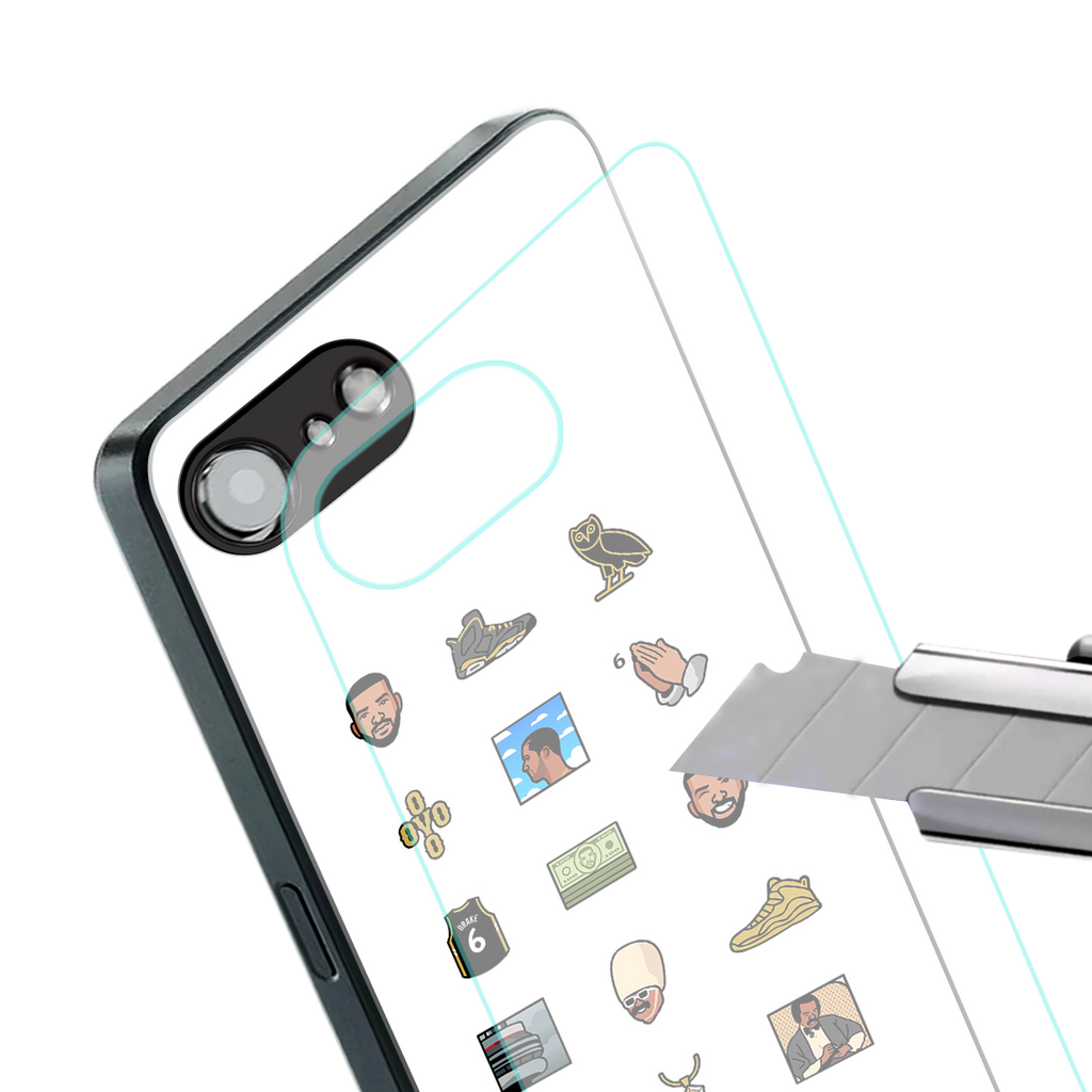 champagne papi back phone cover | glass case for iphone 16e
