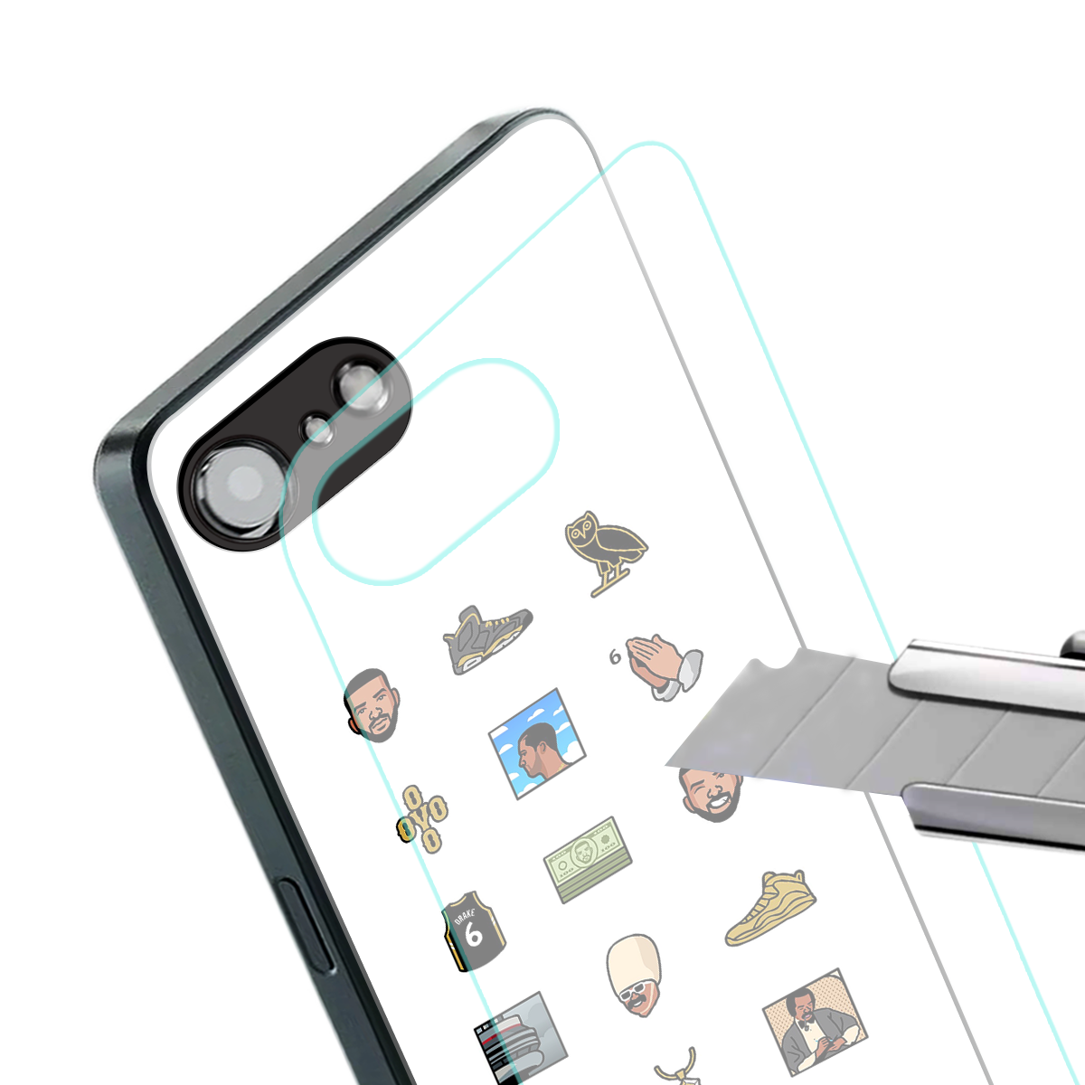 champagne papi back phone cover | glass case for iphone 16e