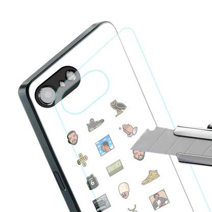 champagne papi back phone cover | glass case for iphone 16e