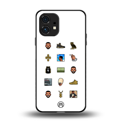 champagne papi back phone cover | glass case for nothing phone 1