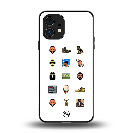 champagne papi back phone cover | glass case for nothing phone 1