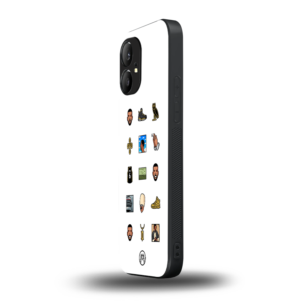 champagne papi back phone cover | glass case for nothing phone 1