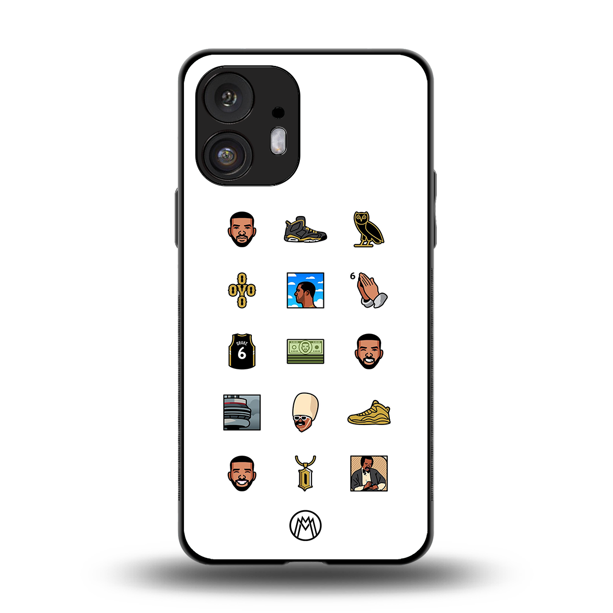 champagne papi back phone cover | glass case for nothing phone 2