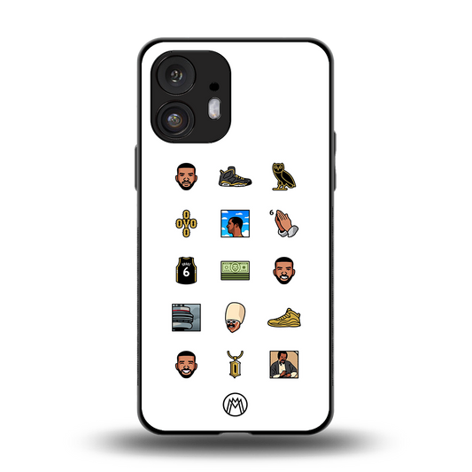 champagne papi back phone cover | glass case for nothing phone 2