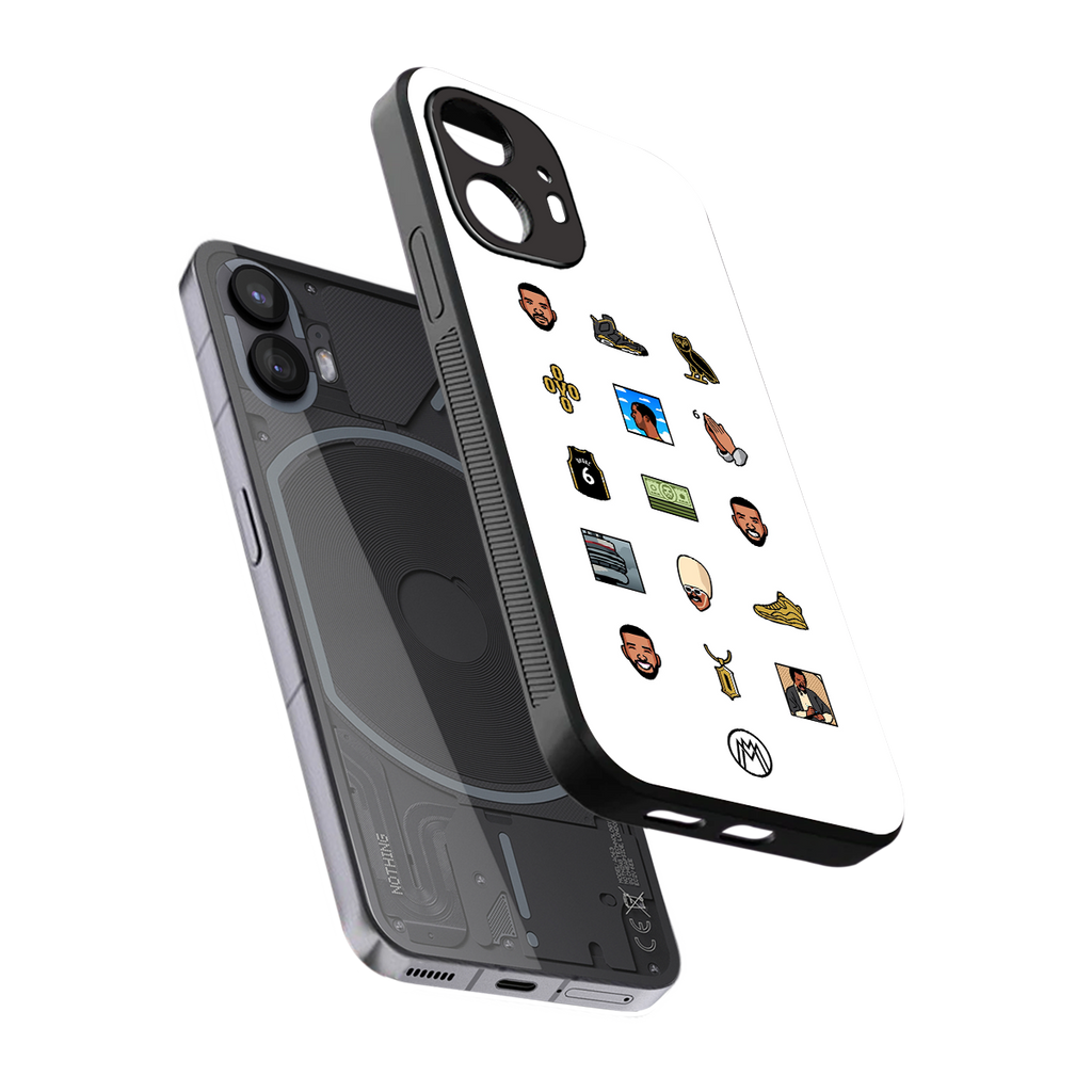 champagne papi back phone cover | glass case for nothing phone 2