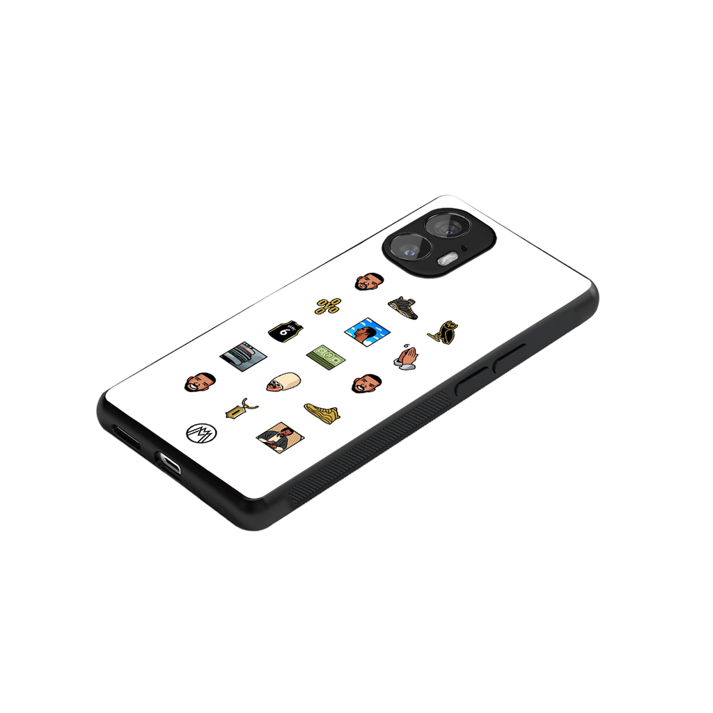 champagne papi back phone cover | glass case for nothing phone 2