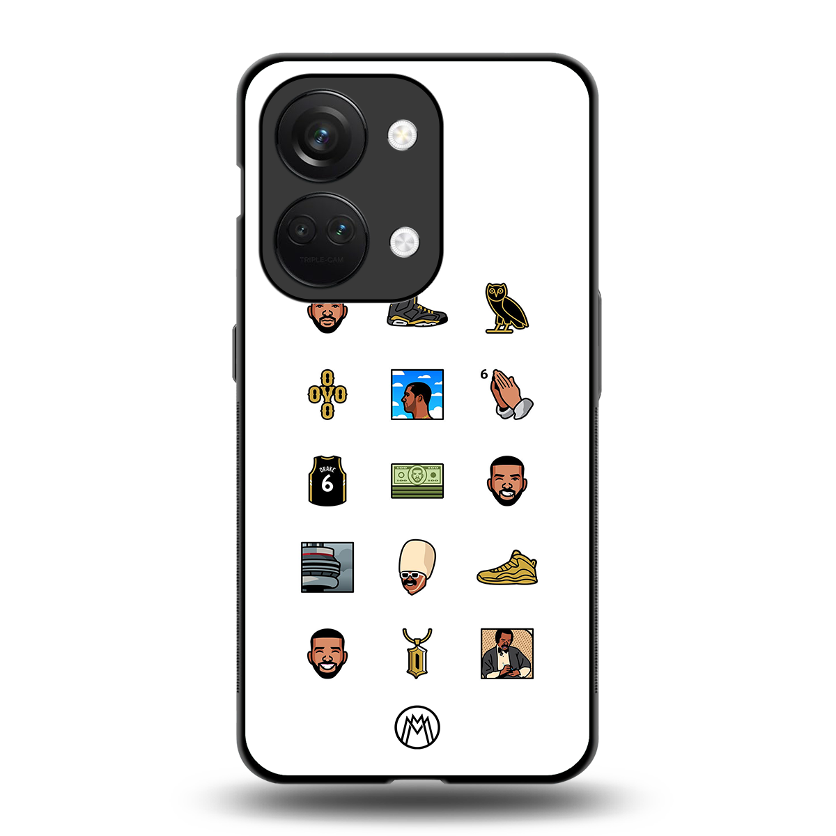 champagne papi back phone cover | glass case for oneplus nord 3