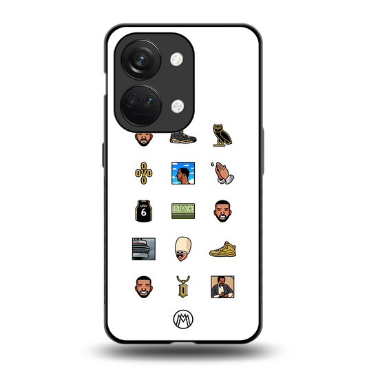 champagne papi back phone cover | glass case for oneplus nord 3