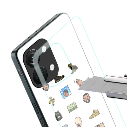 champagne papi back phone cover | glass case for oneplus nord 3