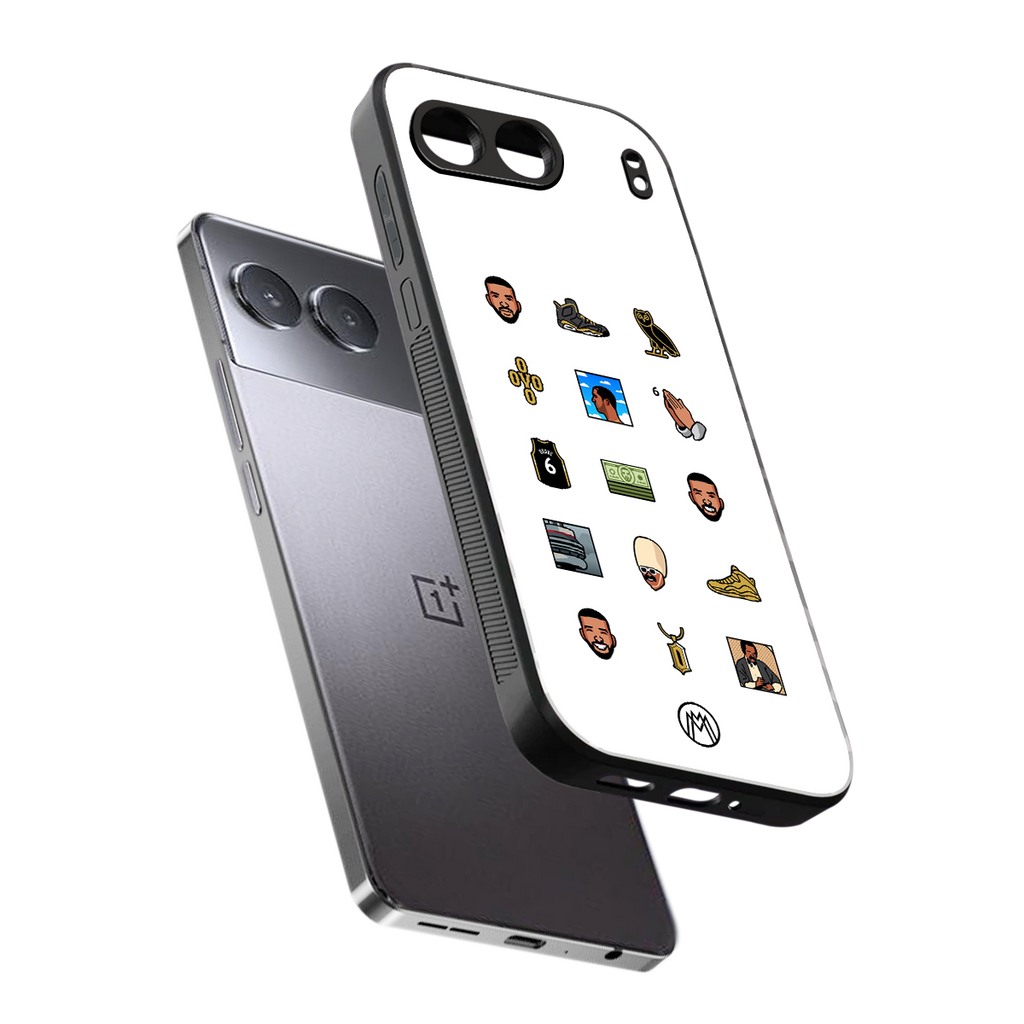 champagne papi back phone cover | glass case for oneplus nord 4