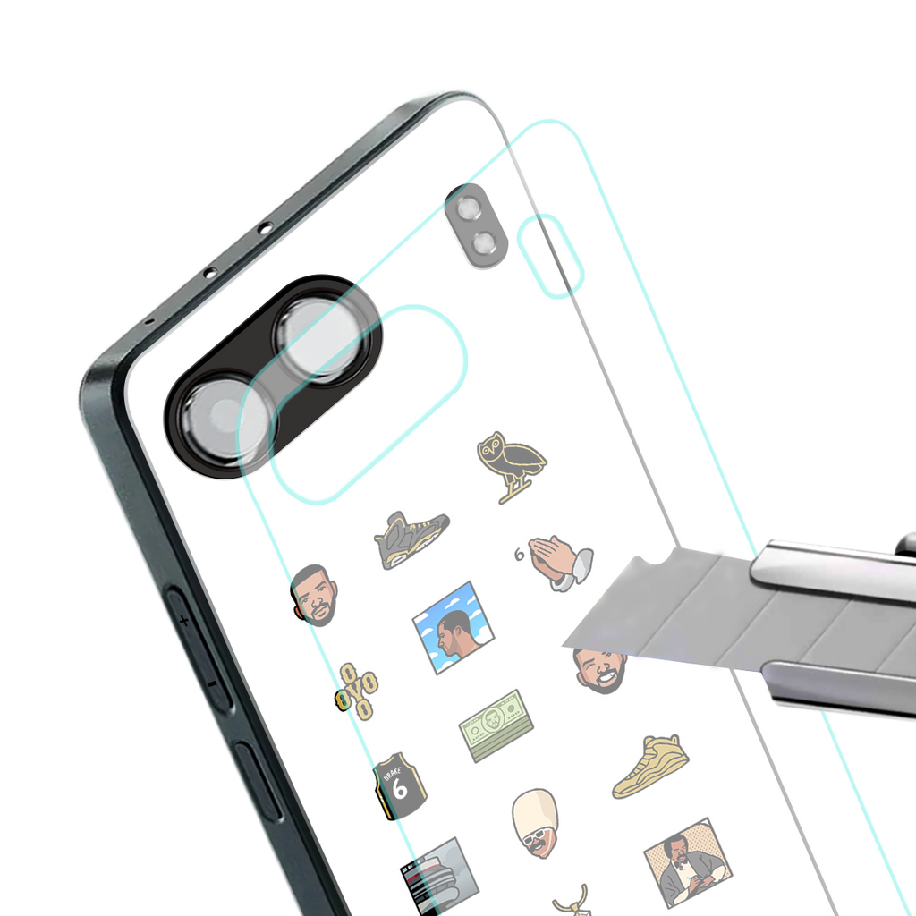 champagne papi back phone cover | glass case for oneplus nord 4