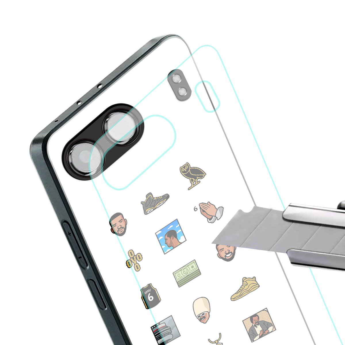 champagne papi back phone cover | glass case for oneplus nord 4
