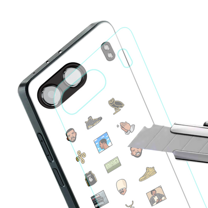 champagne papi back phone cover | glass case for oneplus nord 4
