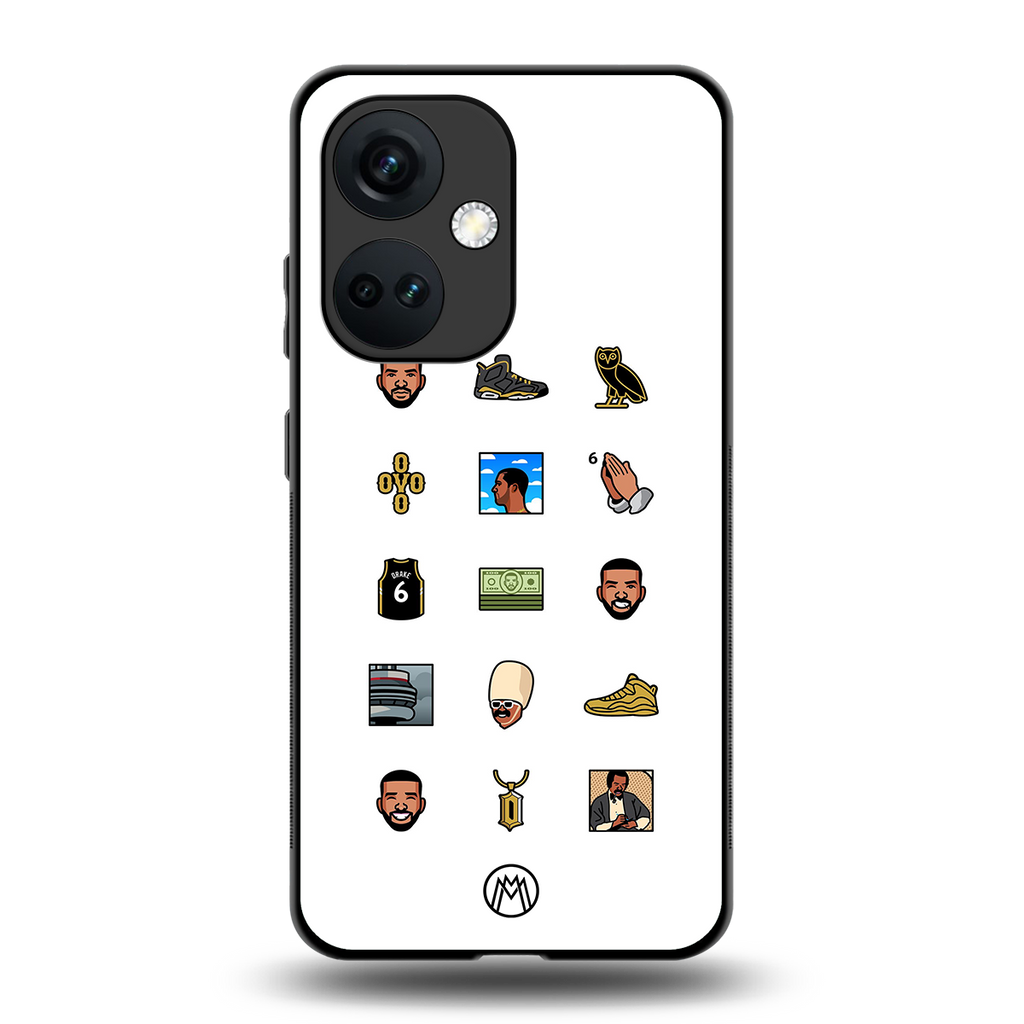 champagne papi back phone cover | glass case for oneplus nord ce 3