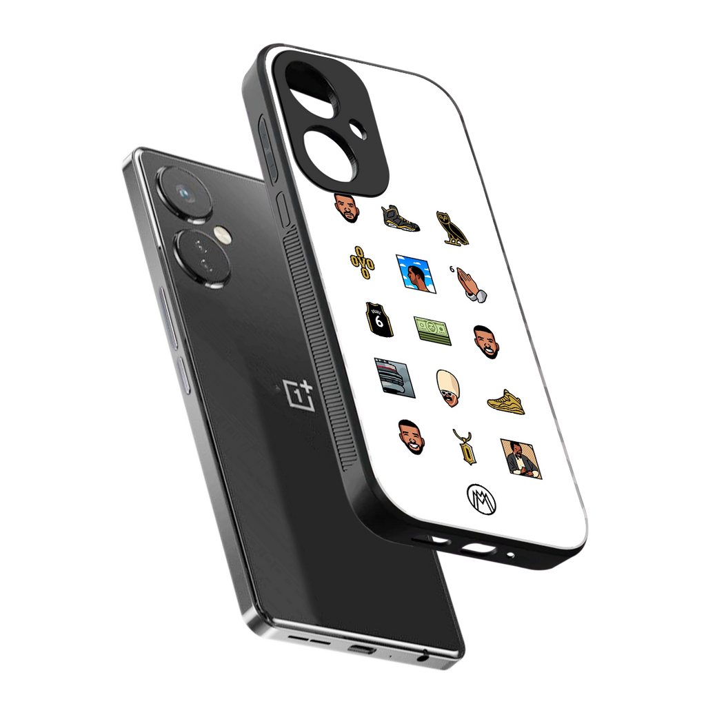 champagne papi back phone cover | glass case for oneplus nord ce 3