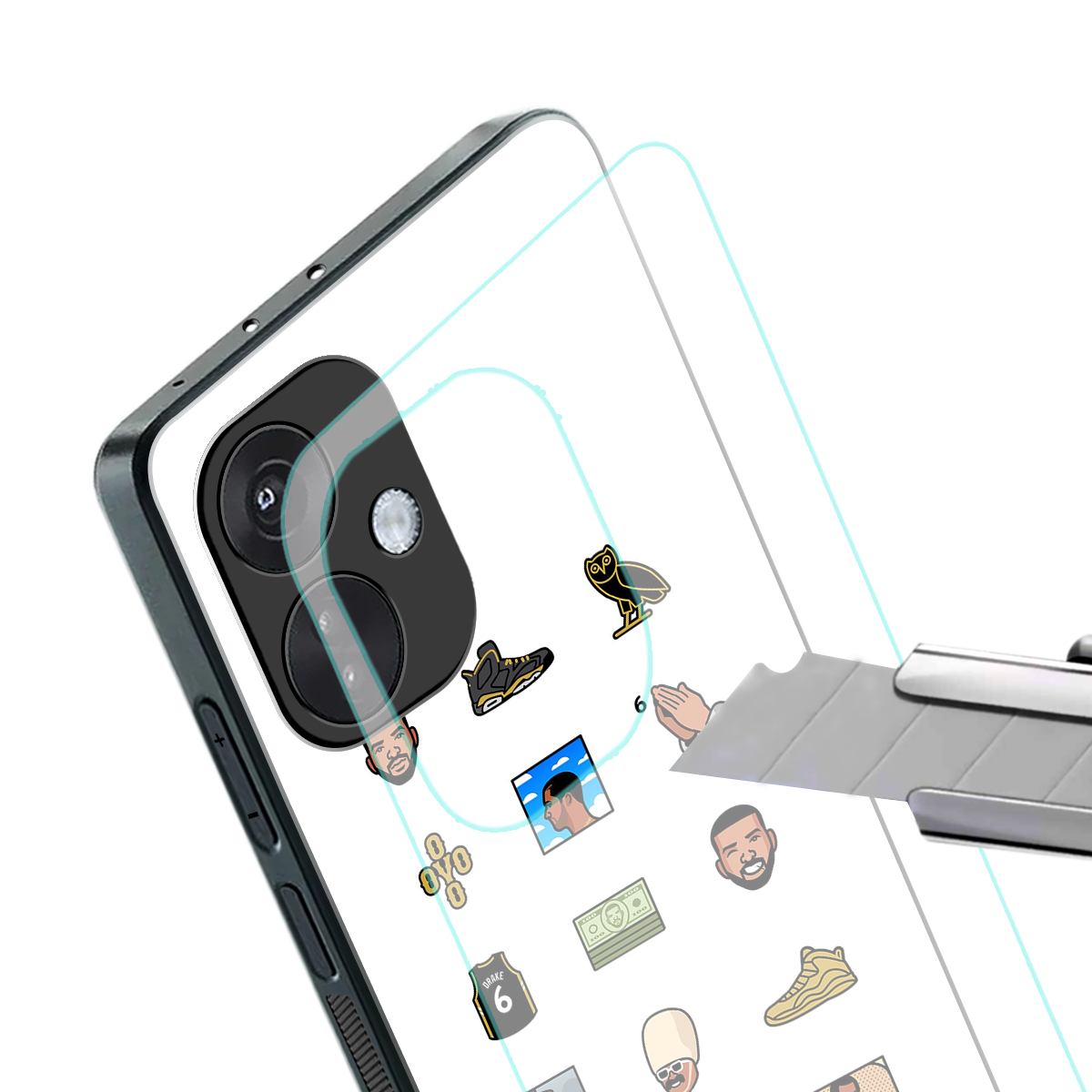 champagne papi back phone cover | glass case for oneplus nord ce 3