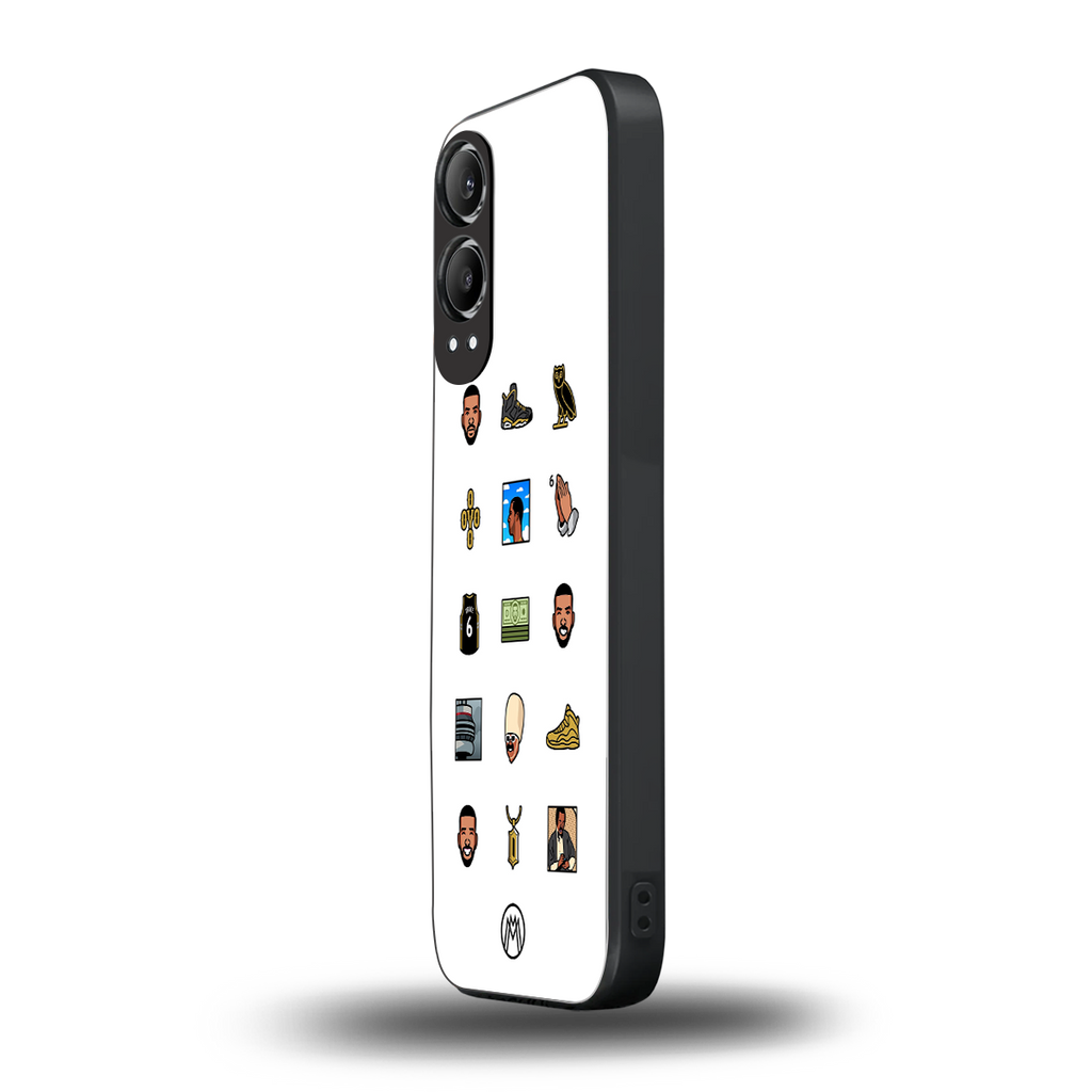 champagne papi back phone cover | glass case for oneplus nord ce 4 lite