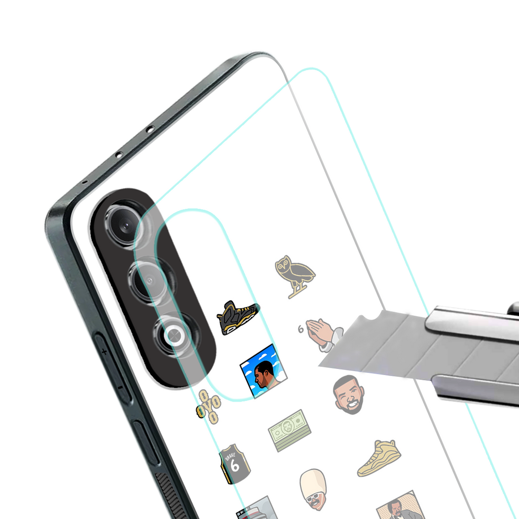 champagne papi back phone cover | glass case for oneplus nord ce 4