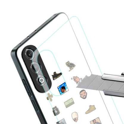champagne papi back phone cover | glass case for oneplus nord ce 4