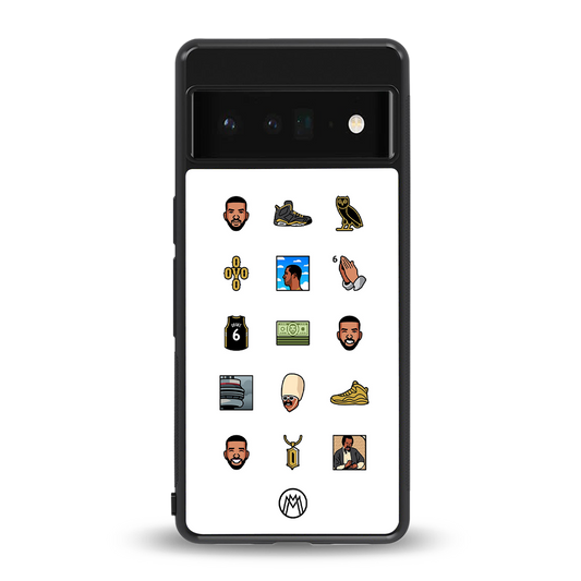 champagne papi back phone cover | glass case for google pixel 6 pro