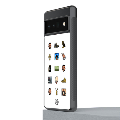 champagne papi back phone cover | glass case for google pixel 6 pro
