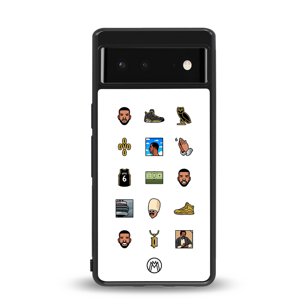 champagne papi back phone cover | glass case for google pixel 6