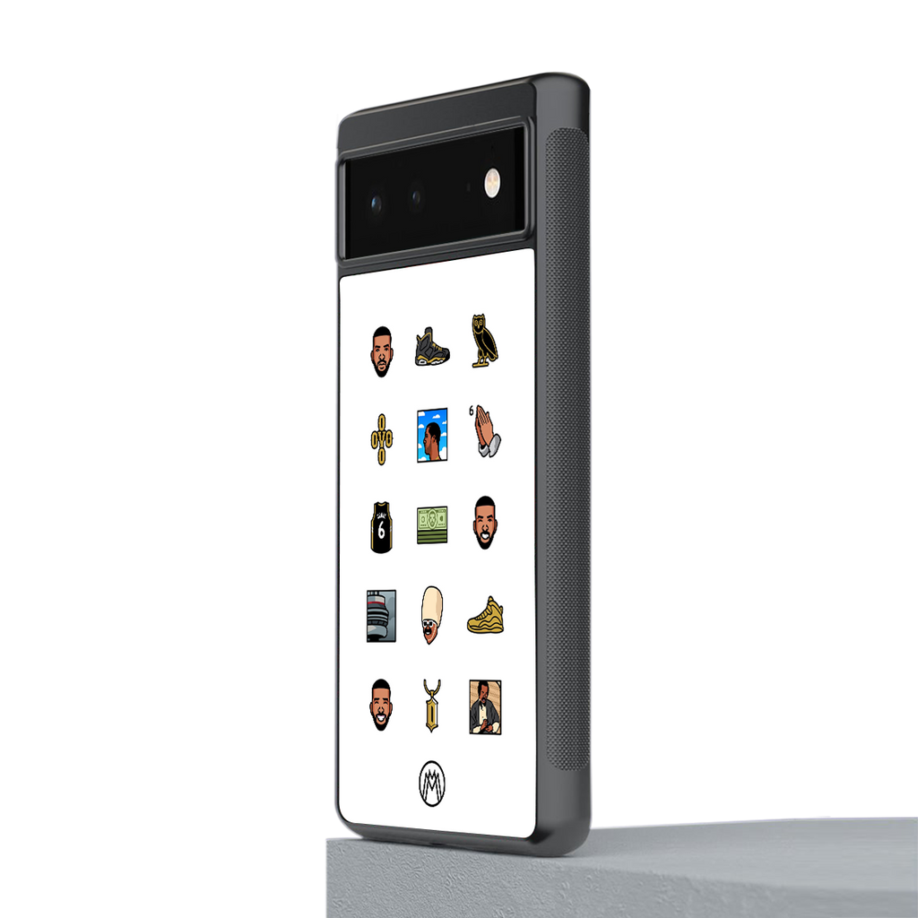 champagne papi back phone cover | glass case for google pixel 6