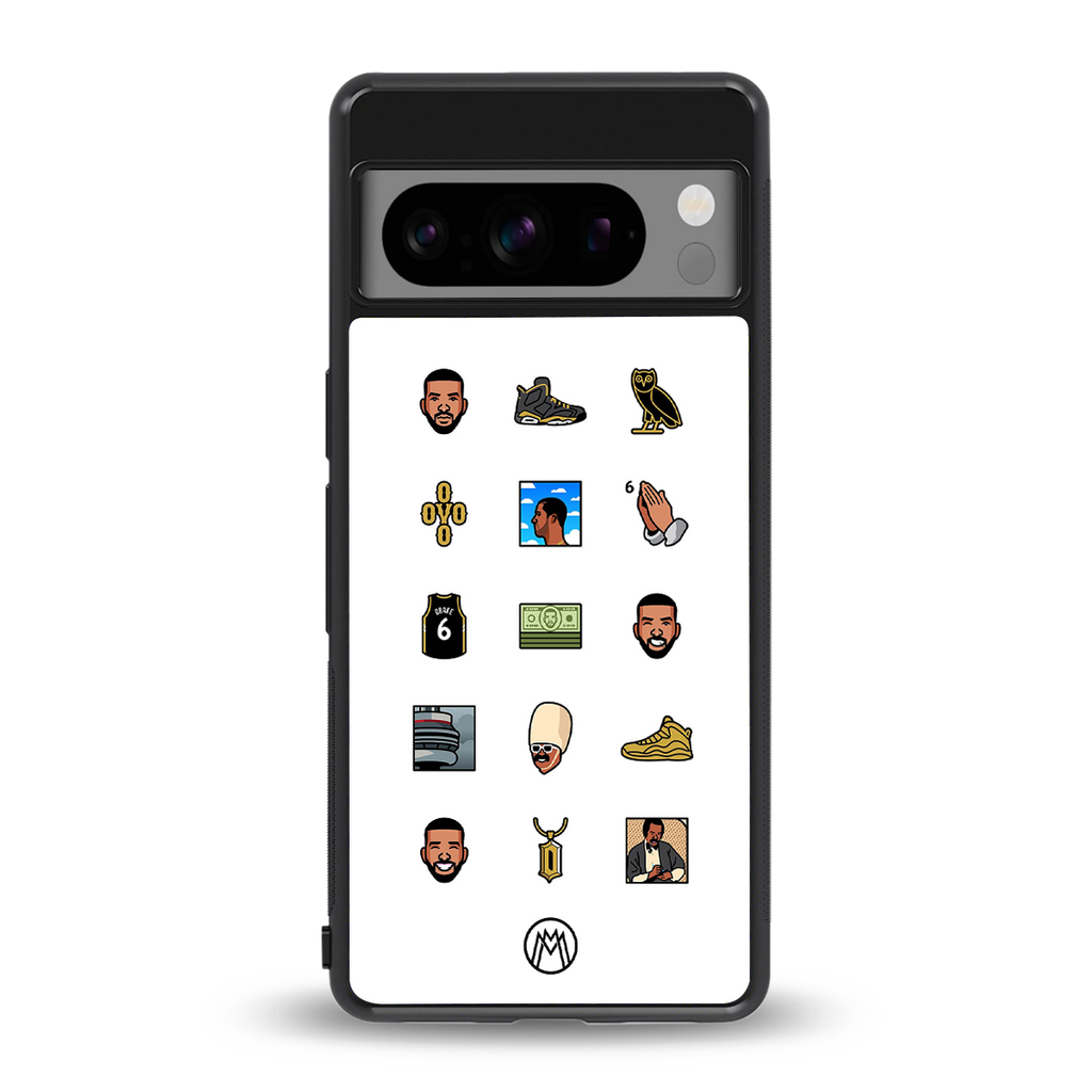 champagne papi back phone cover | glass case for google pixel 8 pro