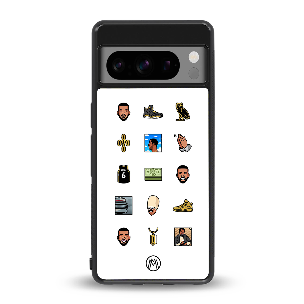 champagne papi back phone cover | glass case for google pixel 8 pro