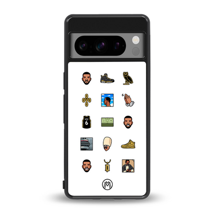 champagne papi back phone cover | glass case for google pixel 8 pro