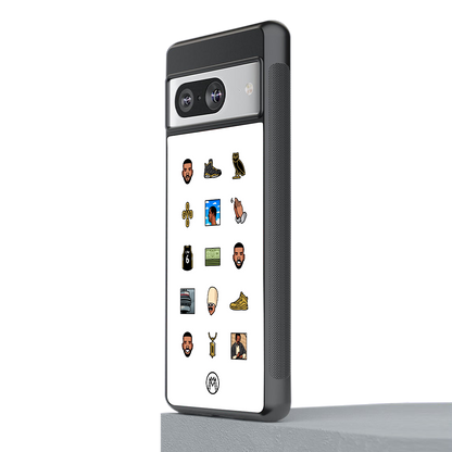 champagne papi back phone cover | glass case for Google Pixel 8