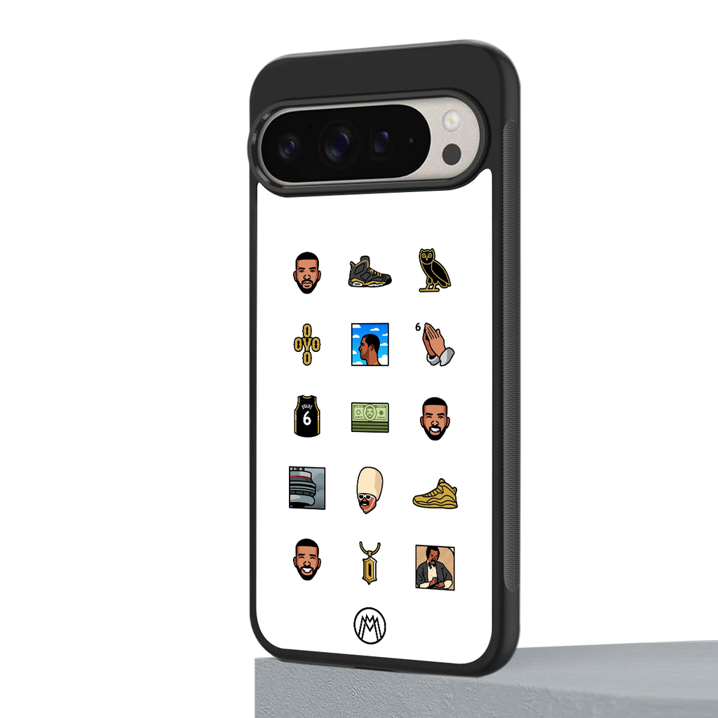 champagne papi back phone cover | glass case for google pixel 9 pro