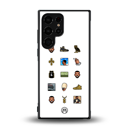 champagne papi back phone cover | glass case for samsung galaxy s24 ultra