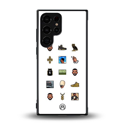 champagne papi back phone cover | glass case for samsung galaxy s24 ultra
