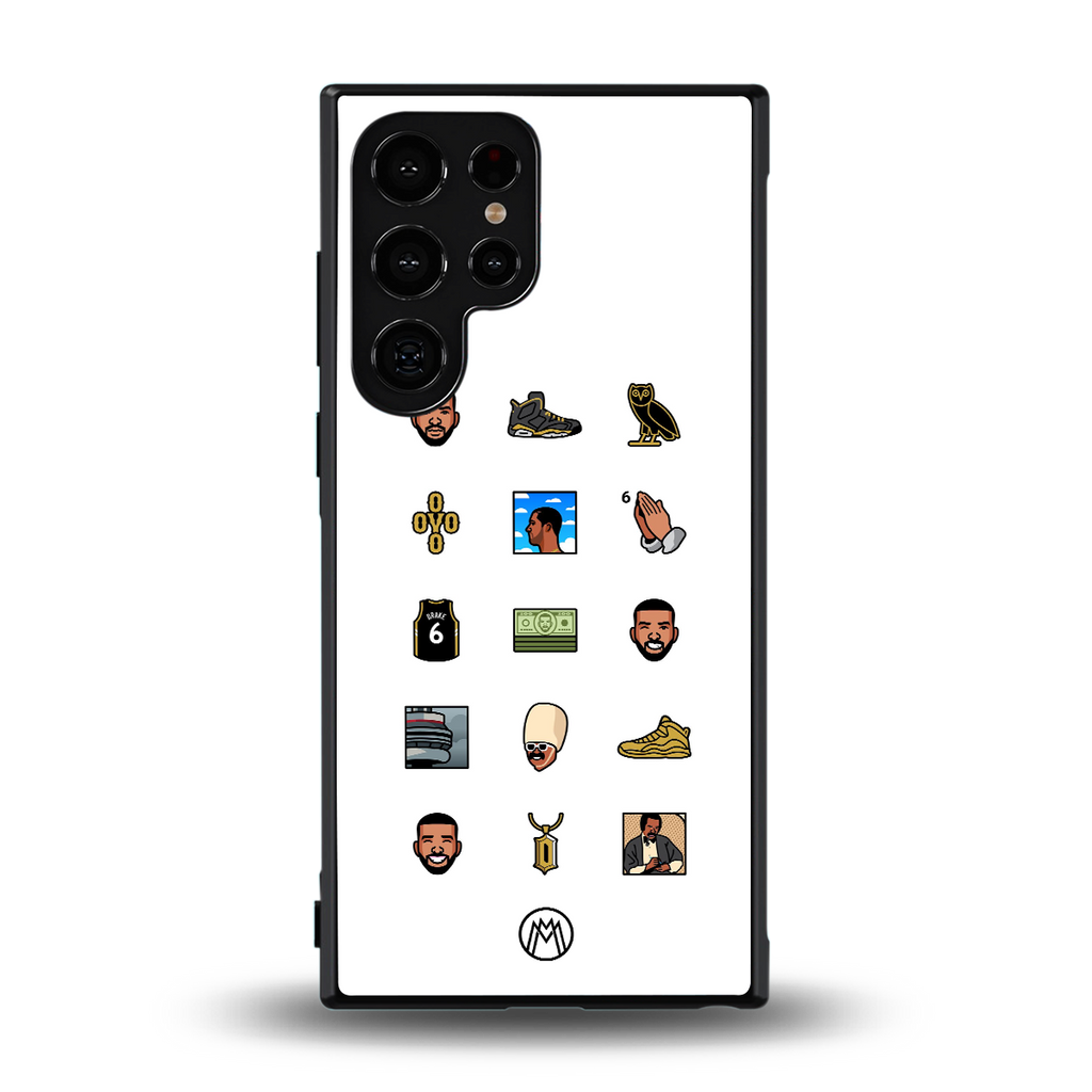 champagne papi back phone cover | glass case for samsung galaxy s23 ultra