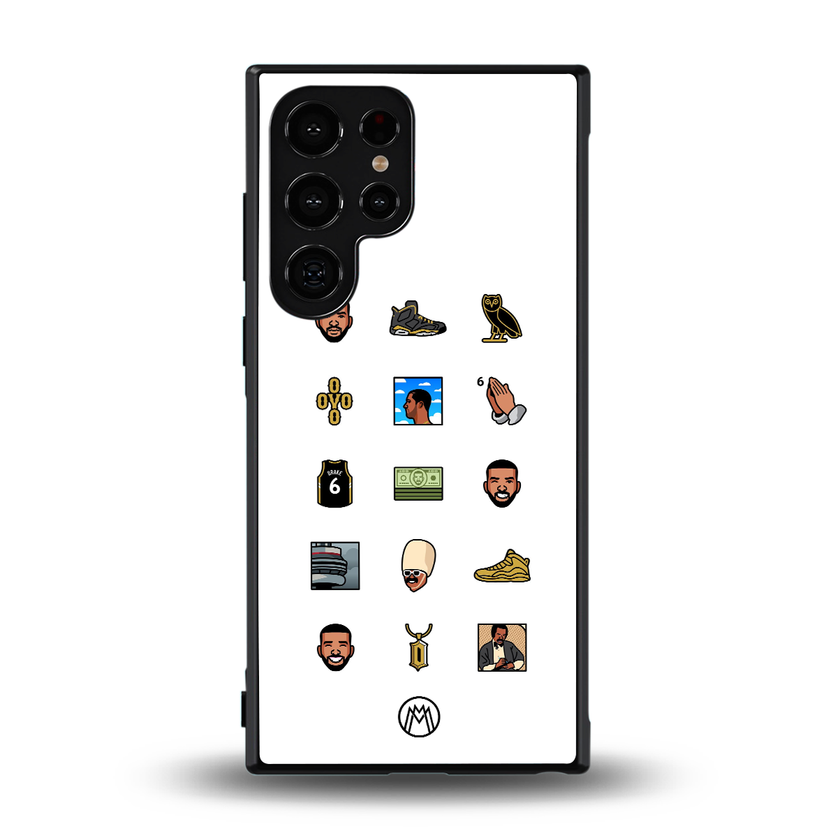 champagne papi back phone cover | glass case for samsung galaxy s23 ultra