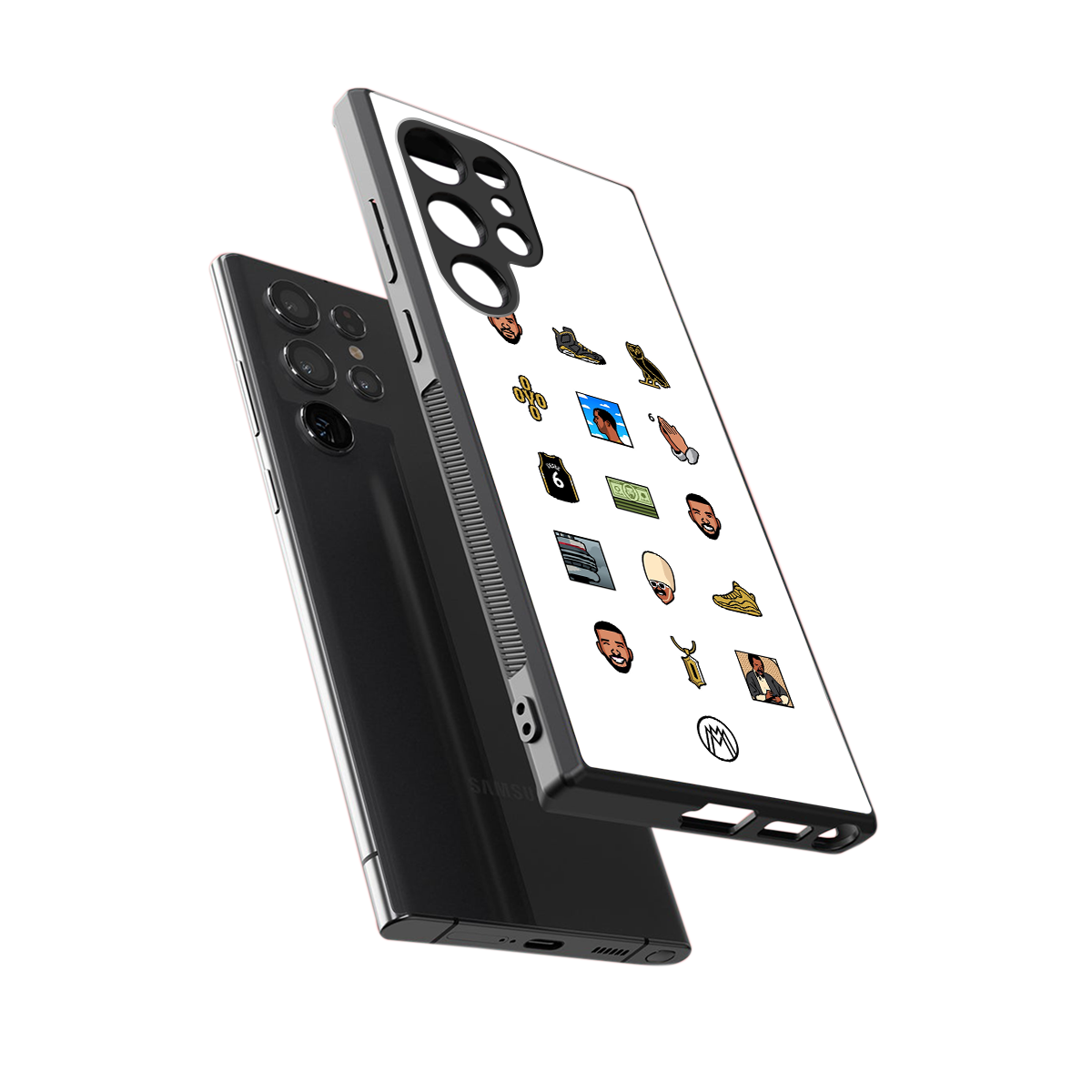 champagne papi back phone cover | glass case for samsung galaxy s23 ultra