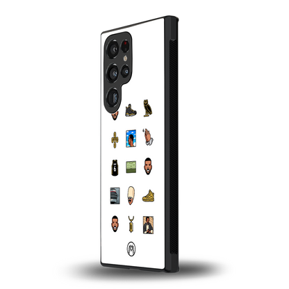 champagne papi back phone cover | glass case for samsung galaxy s23 ultra