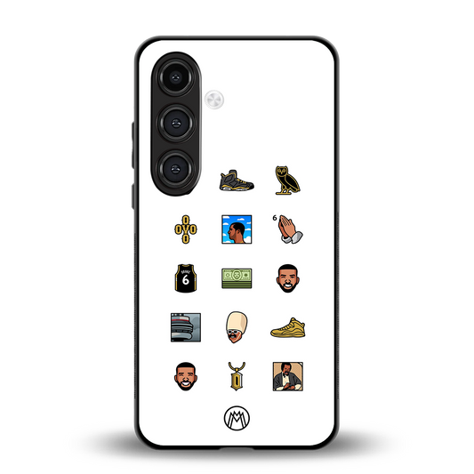 champagne papi back phone cover | glass case for samsung galaxy s24 fe