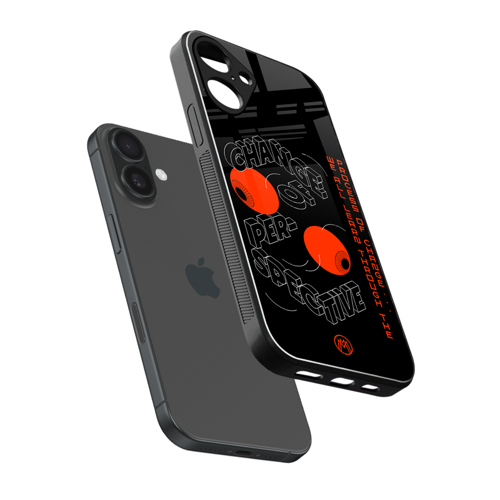 change of perspective back phone cover | glass case for iphone 16 plus