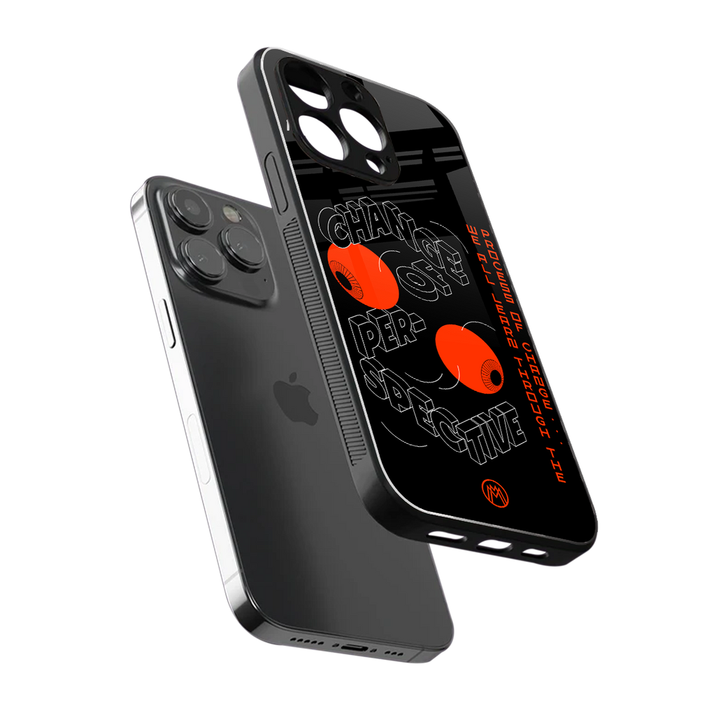 change of perspective back phone cover | glass case for iphone 16 pro max
