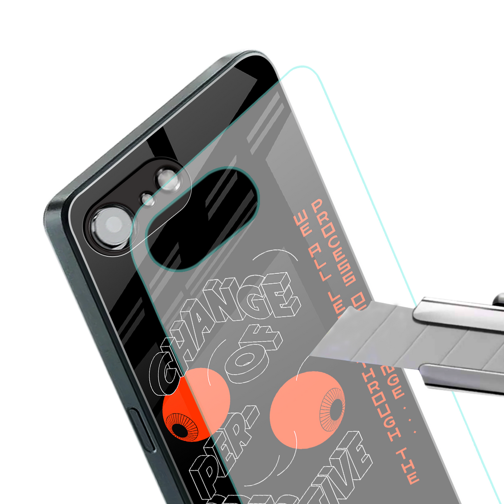 change of perspective back phone cover | glass case for iphone 16e