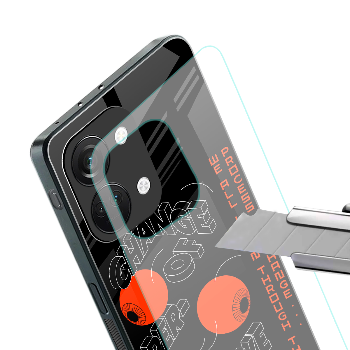 change of perspective back phone cover | glass case for oneplus nord 3