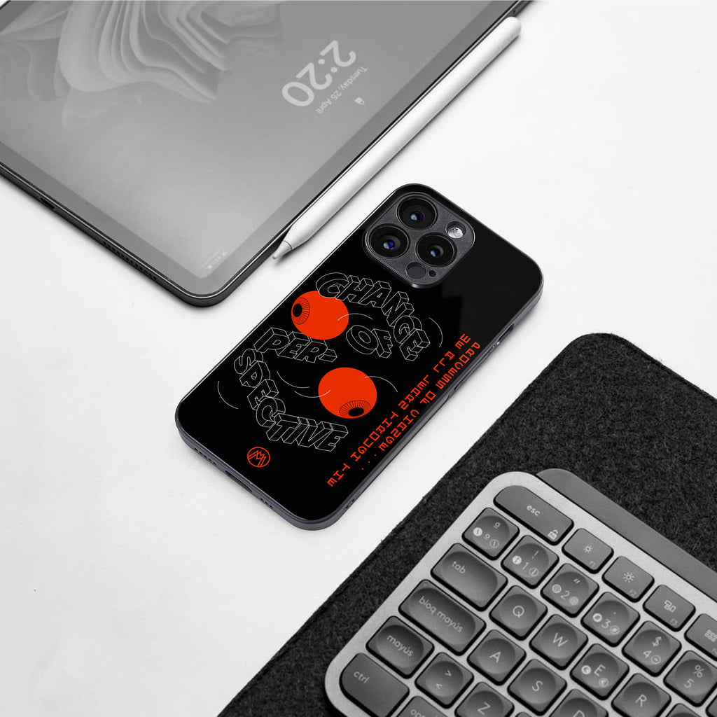 change of perspective back phone cover | glass case for iphone 16 plus
