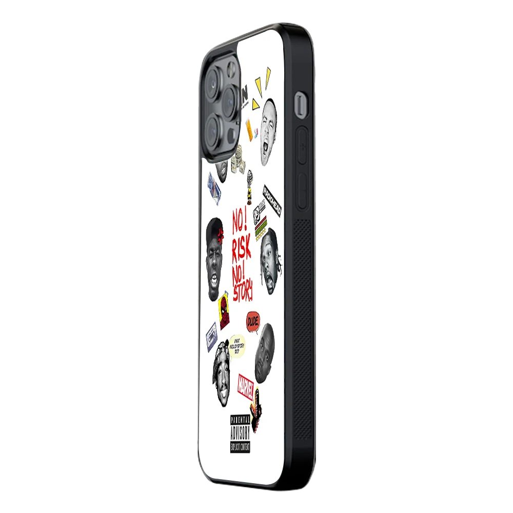 Slim Glass Back Phone Case for Multiple Brands iPhone, Samsung, Redmi, OnePlus, Oppo, Vivo