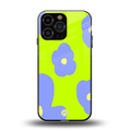 chartreuse arctic flowers back phone cover | glass case for iphone 13 pro max