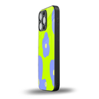 chartreuse arctic flowers back phone cover | glass case for iphone 13 pro max